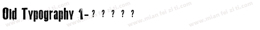 Old Typography 1字体转换